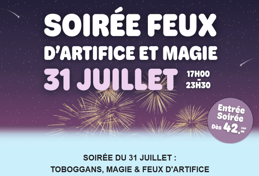 © Soirée feux d'artifice et magie_Le Bouveret - Aquaparc