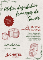 Atelier dégustation des fromages de Savoie