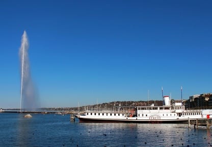 port et jet d'eau de Genve