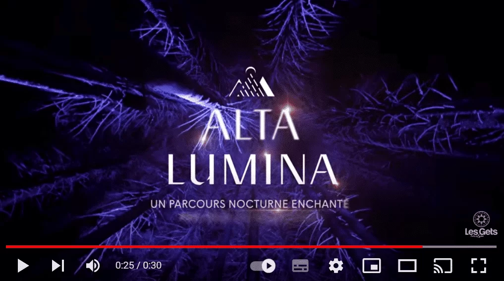 Alta Lumina, un parcours nocturne enchanté au coeur des Alpes françaises dans la station des Gets.