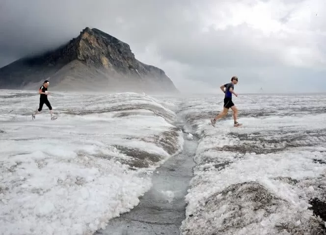 Le Gletscherpassage du trail Glacier 3000 Run, au départ de Gstaad direction le Glacier 3000.